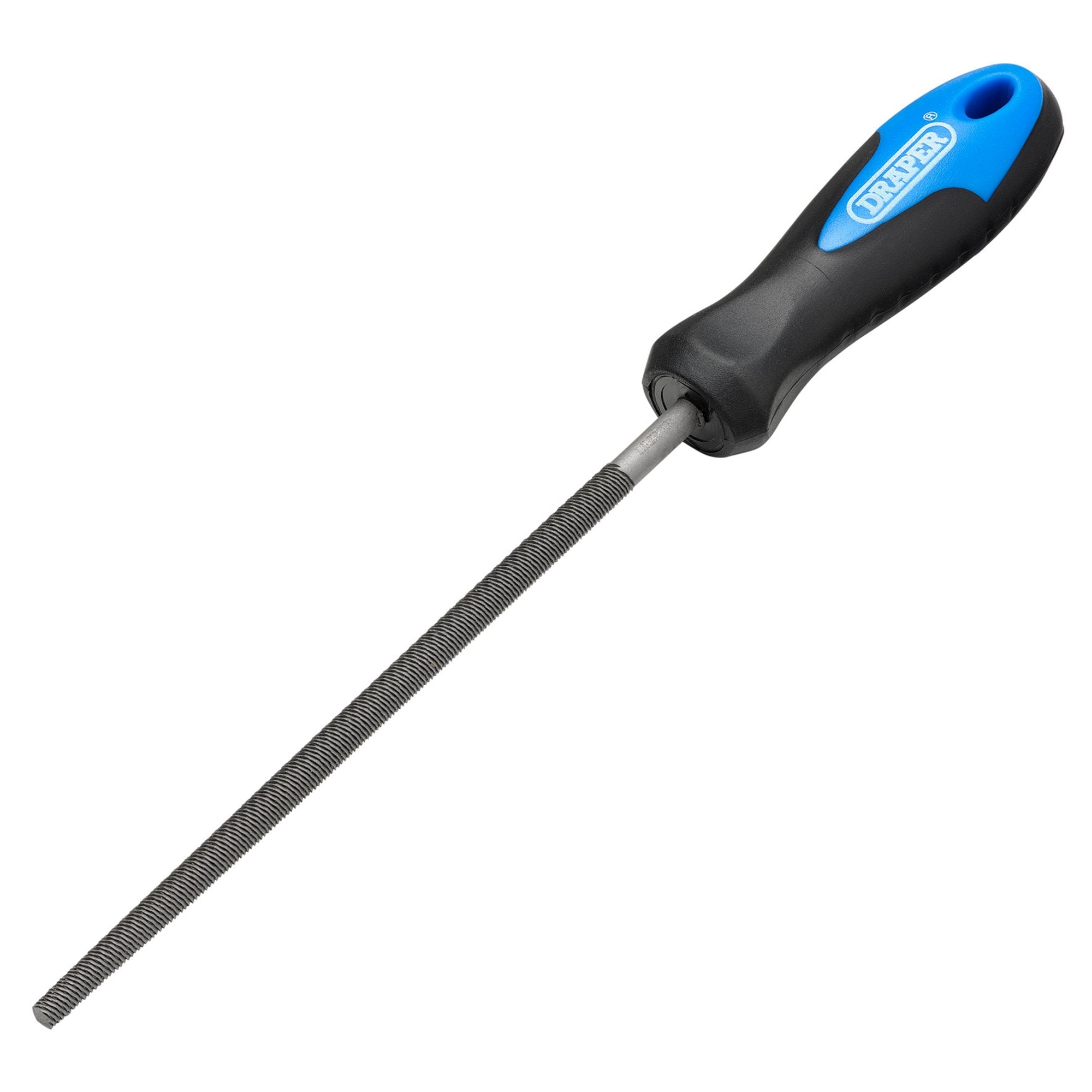 Soft-Grip-Engineers-Round-File-and-Handle,-150mm