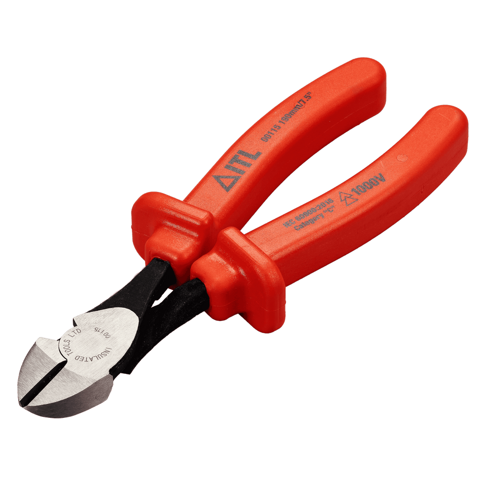 1,000v Insulated 7.5"/190mm High Leverage Diagonal Cutting Pliers