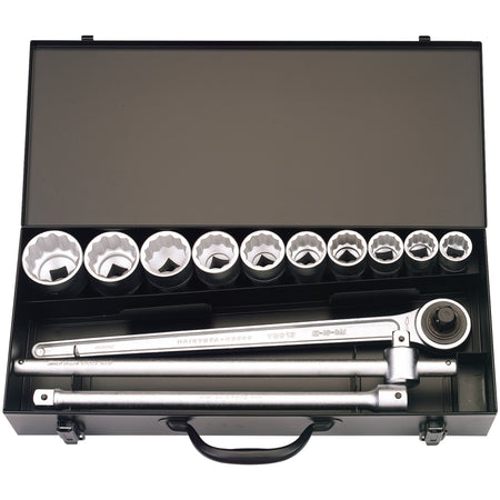 Metric-Socket-Set,-3/4"-Sq.-Dr.-(13-Piece)