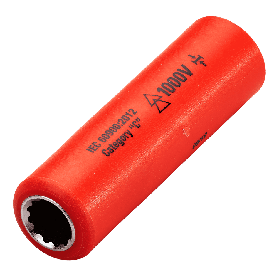 1,000v Insulated 1/2" Drive Deep Socket 13mm