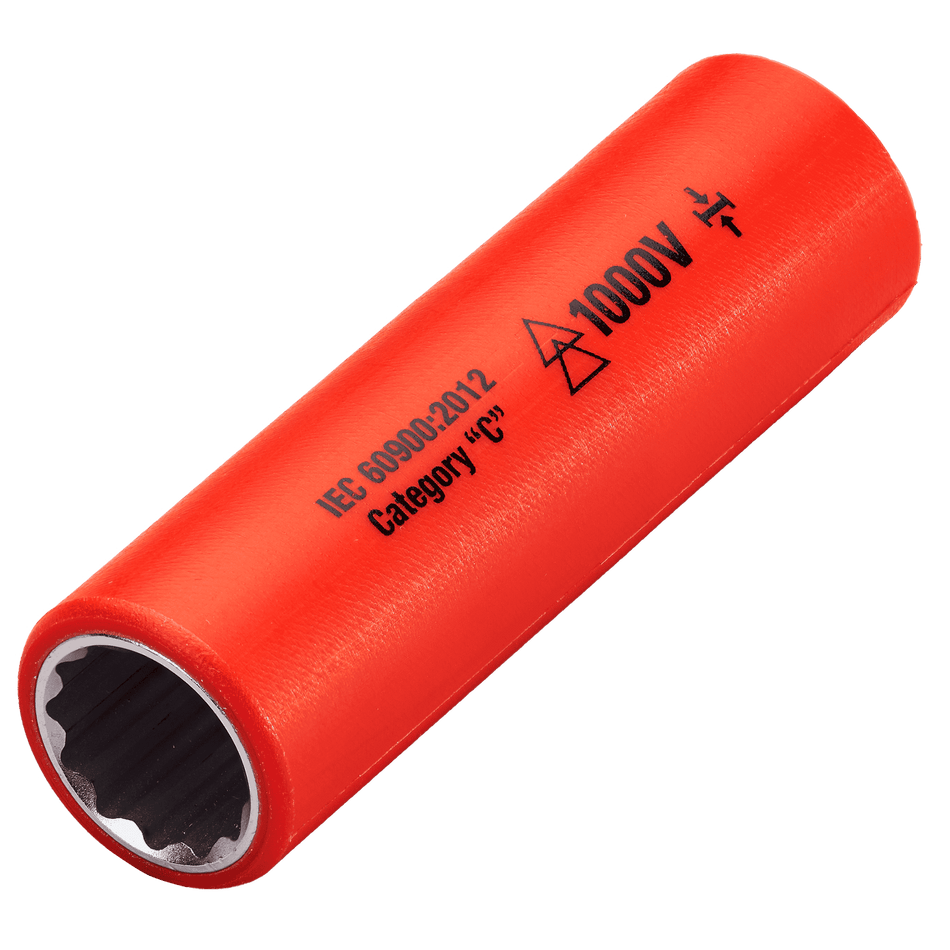 1,000v Insulated 1/2" Drive Deep Socket 17mm