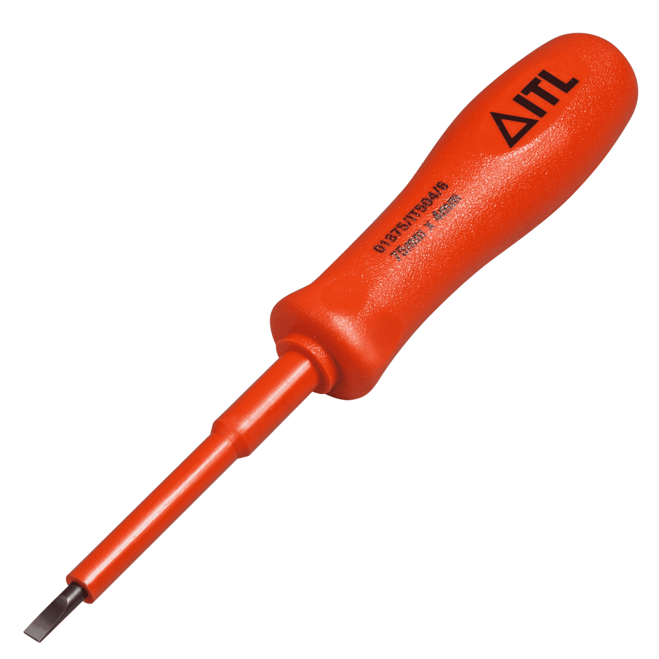 1,000v Insulated Slotted Screwdriver 75mm x 4 x 0.8