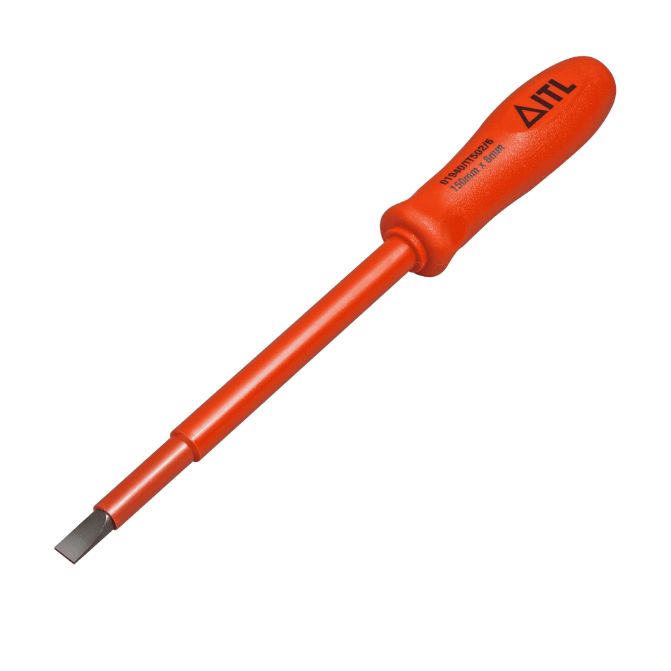 1,000v Insulated Slotted Screwdriver 150mm x 8 x 1.2