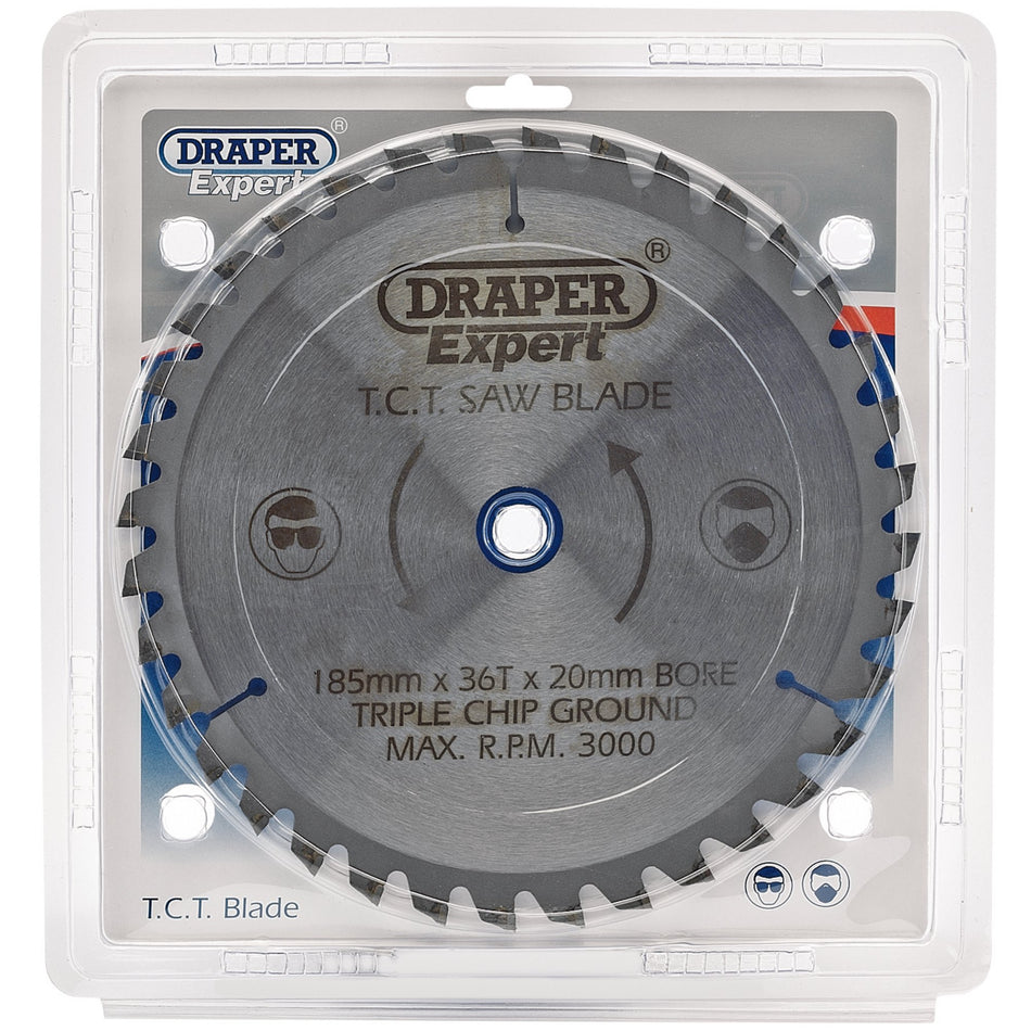 Draper-Expert-TCT-Saw-Blade,-185-x-20mm,-36T