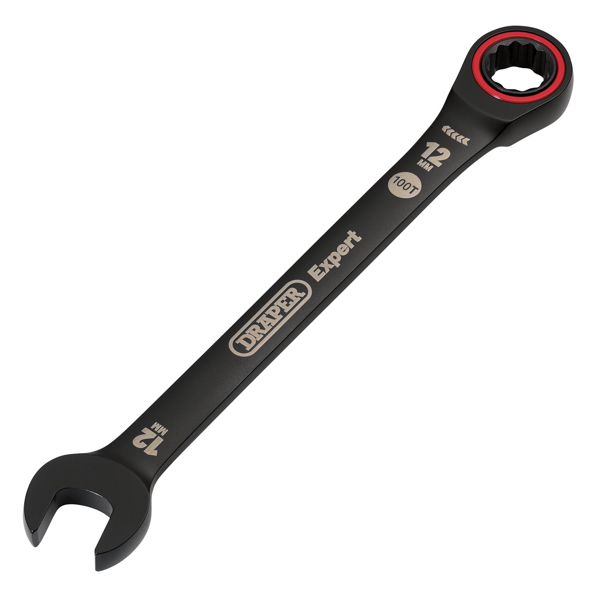 Draper-Expert-HI-TORQ®-Metric-Ratchet-Combination-Spanner,-12mm,-Black