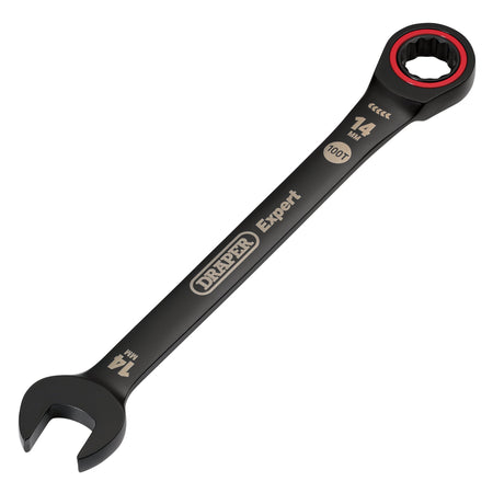 Draper-Expert-HI-TORQ®-Metric-Ratchet-Combination-Spanner,-14mm,-Black