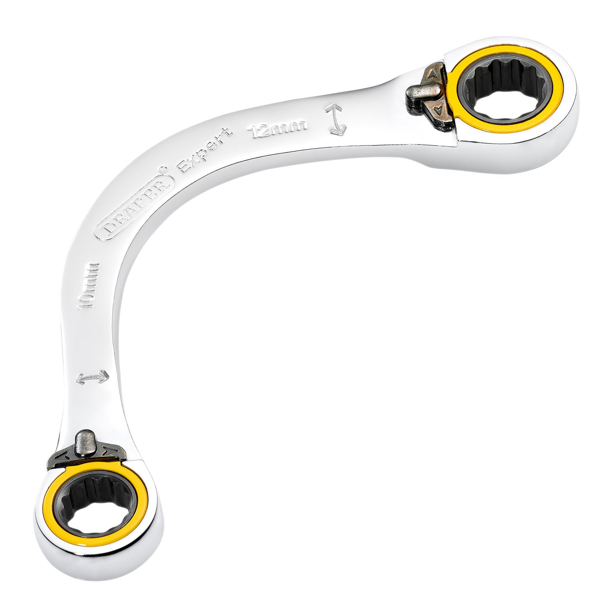 Draper-Expert-HI-TORQ®-Double-Ring-Ratchet-Half-Moon-Spanner,-10-x-12mm