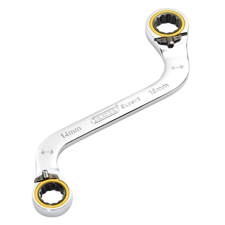 Draper-Expert-HI-TORQ®-Double-Ring-Ratchet-S-Shape-Spanner,-14-x-16mm