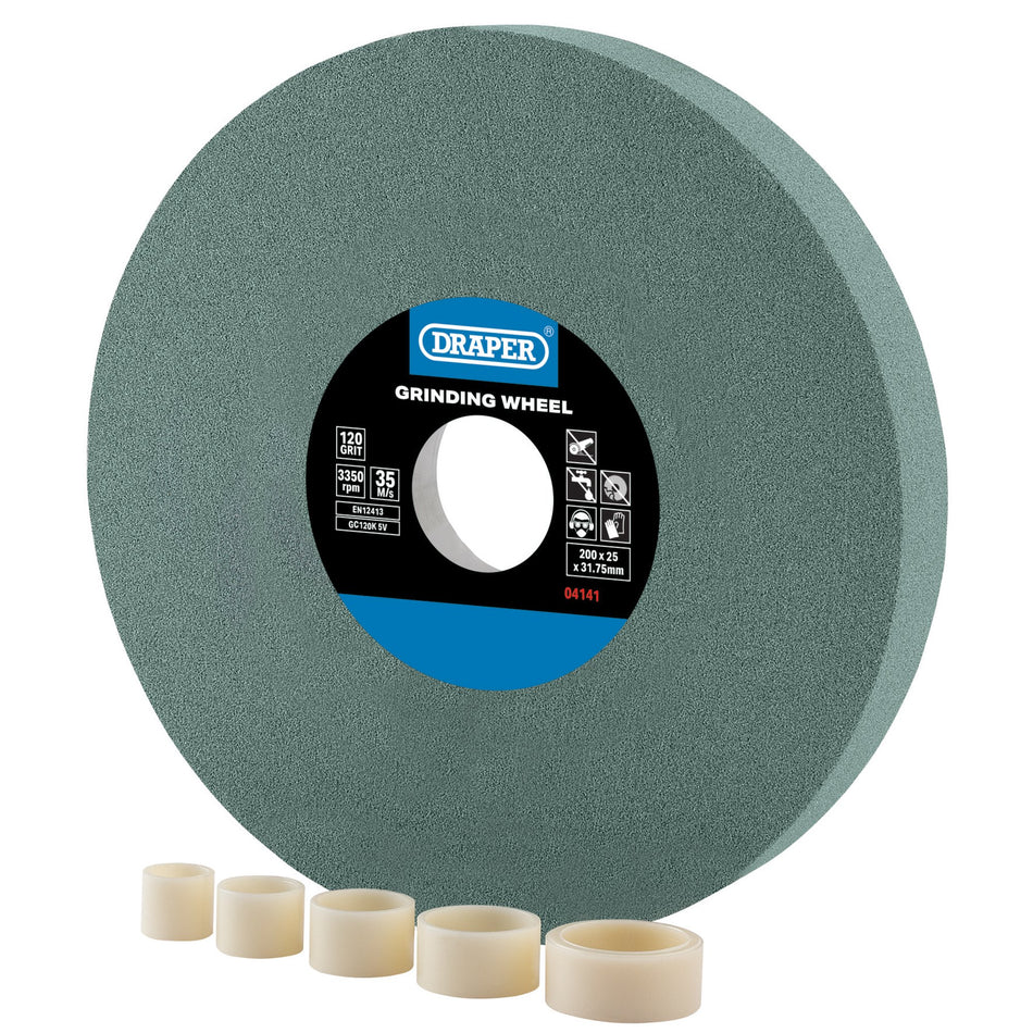 Silicon-Carbide-Bench-Grinding-Wheel,-200-x-25mm,-120G