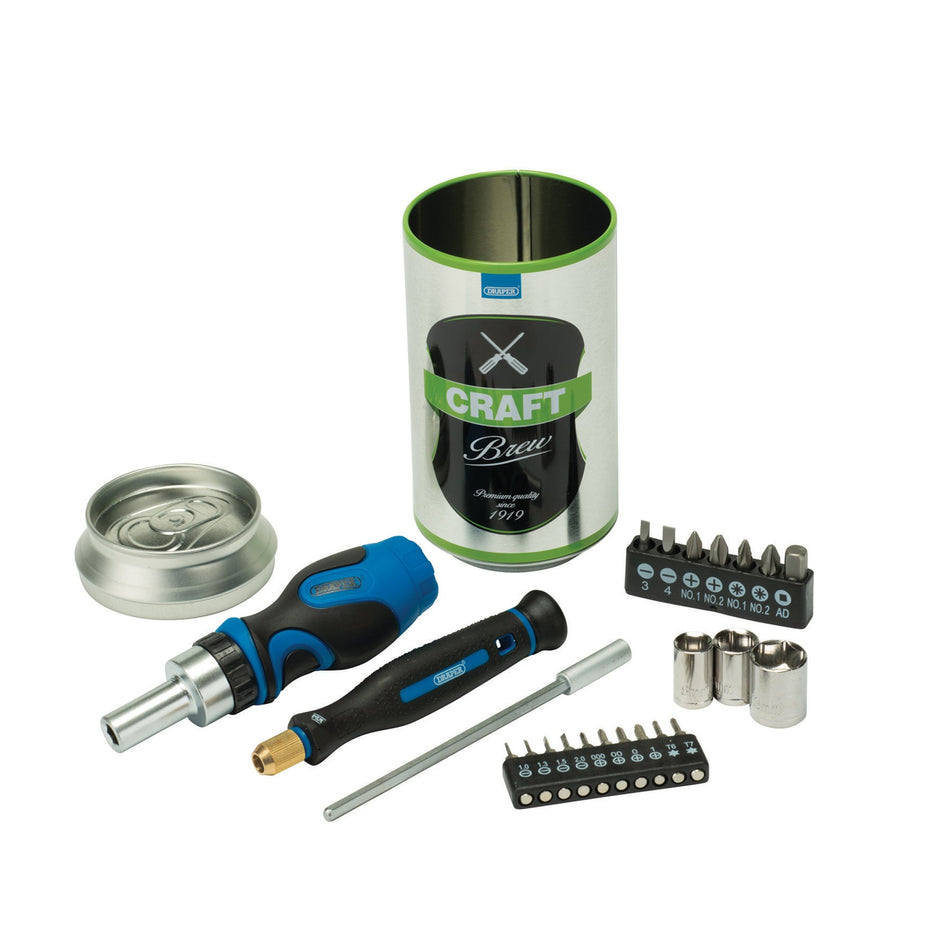 Stubby-Ratchet-Screwdriver-and-Bit-Set,-Special-Edition---Craft-Brew-(23-Piece)