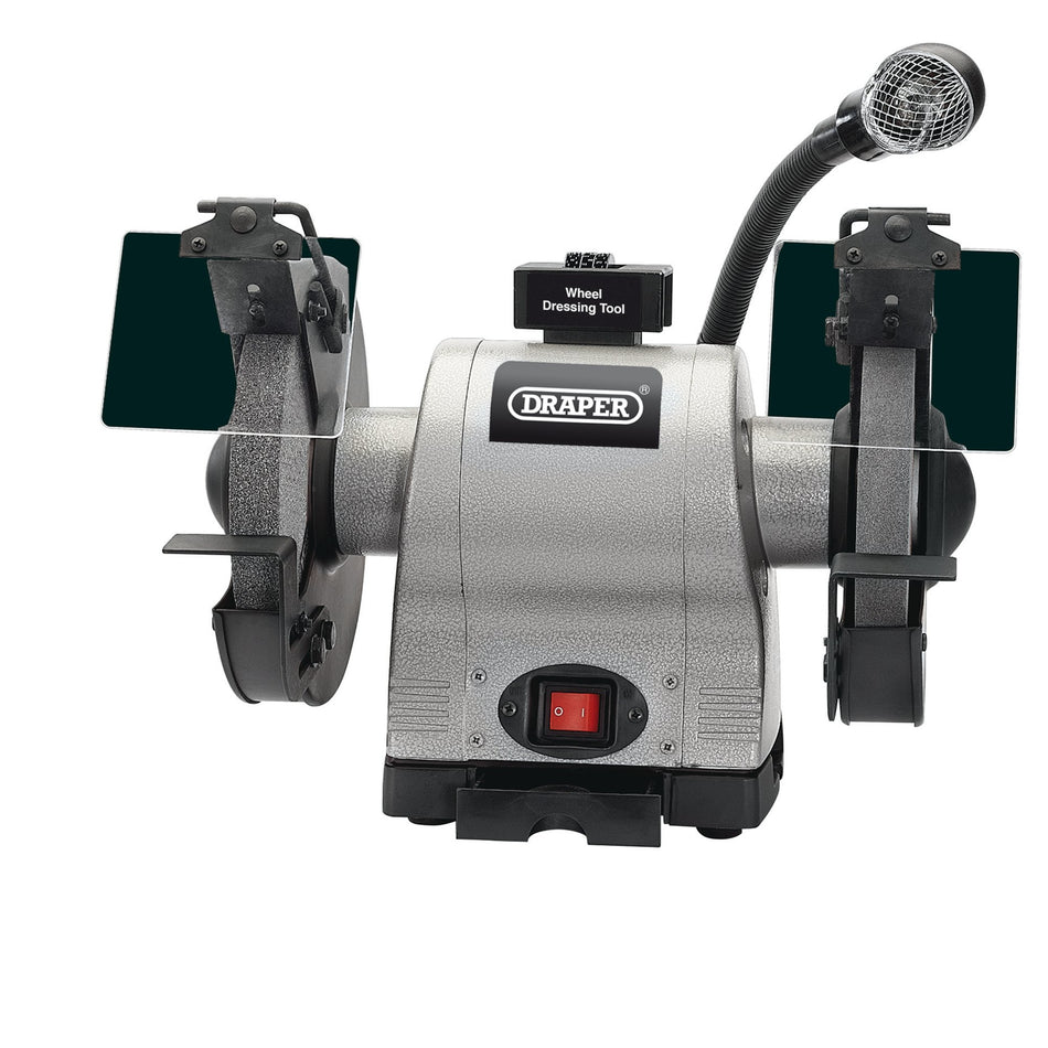 Heavy-Duty-Bench-Grinder-with-Work-light,-200mm,-550W
