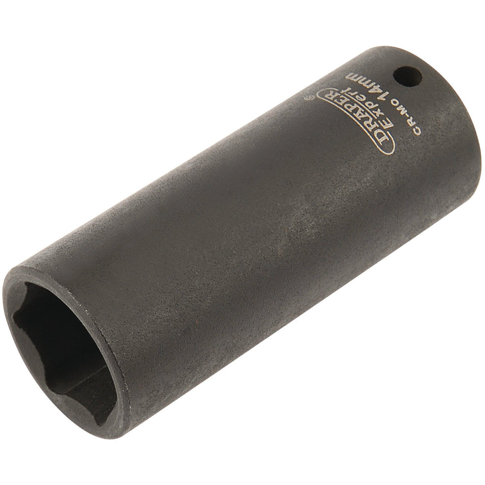 Draper-Expert-HI-TORQ®-6-Point-Deep-Impact-Socket,-1/4"-Sq.-Dr.,-14mm
