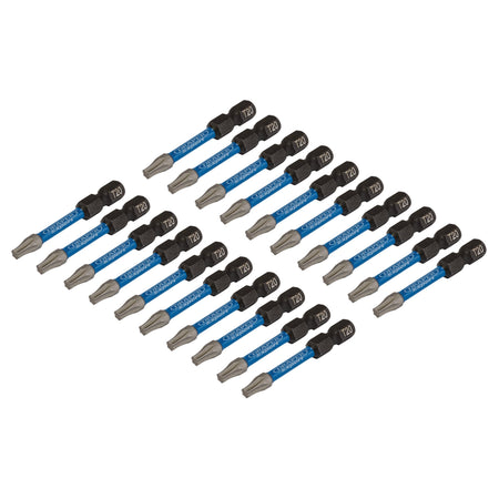 Draper-Expert-TX-STAR®-Impact-Screwdriver-Bits,-T20-x-50mm,-1/4"-Hex-(Pack-of-20)