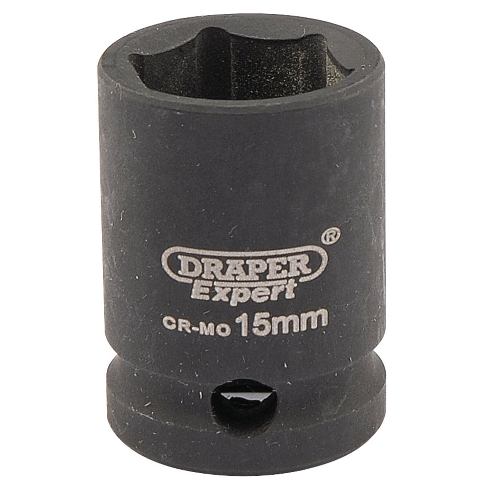 Draper-Expert-HI-TORQ®-6-Point-Impact-Socket,-3/8"-Sq.-Dr.,-15mm