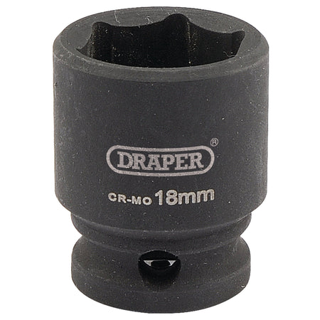 Draper-Expert-HI-TORQ®-6-Point-Impact-Socket,-3/8"-Sq.-Dr.,-18mm