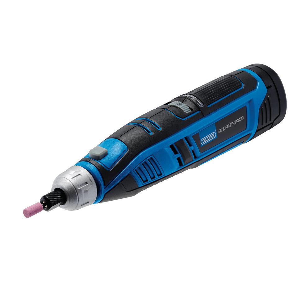 Draper-Storm-Force®-10.8V-Power-Interchange-Rotary-Multi-Tool-Kit,-1-x-1.5Ah-Battery,-1-x-Fast-Charger-(50-Piece)