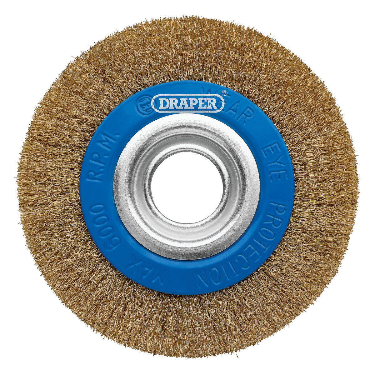 Brassed-Steel-Bench-Grinder-Wire-Wheel-Brush,-150-x-31.75mm
