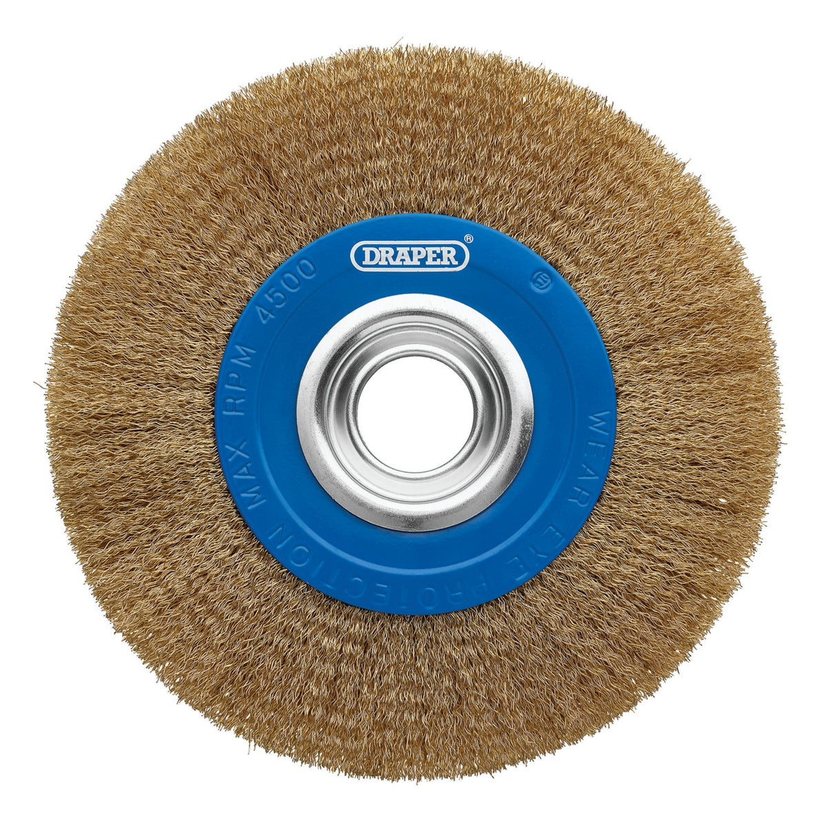 Brassed-Steel-Bench-Grinder-Wire-Wheel-Brush,-200-x-31.75mm