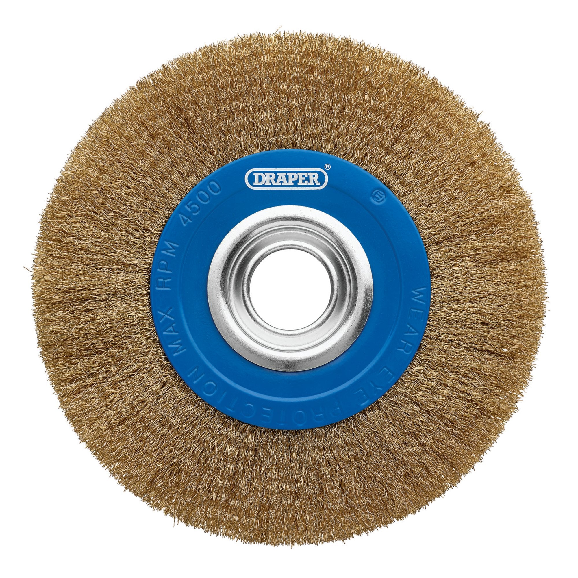 Brassed-Steel-Bench-Grinder-Wire-Wheel-Brush,-200-x-31.75mm