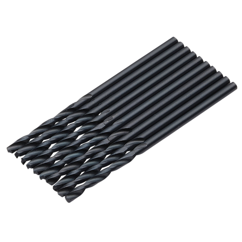Black-HSS-Drill-Bit,-1.0mm-x-34mm-(Pack-of-10)