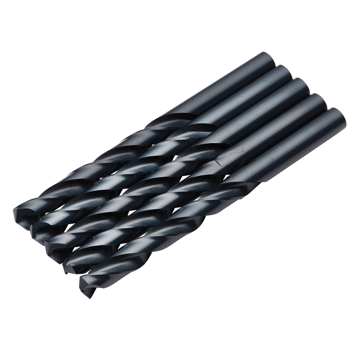 Black-HSS-Drill-Bit,-12.0mm-x-151mm-(Pack-of-5)