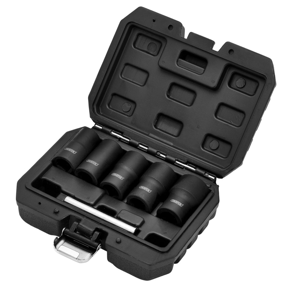Impact-Wheel-Nut-Socket-Set,-1/2"-Sq.-Dr.-(6-Piece)