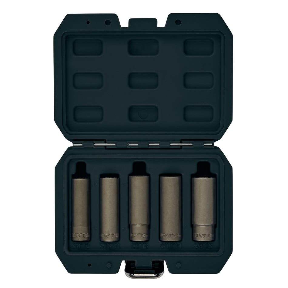 Wheel-Nut-Double-Socket-Set,-3/8"-Sq.-Dr.-(5-Piece)