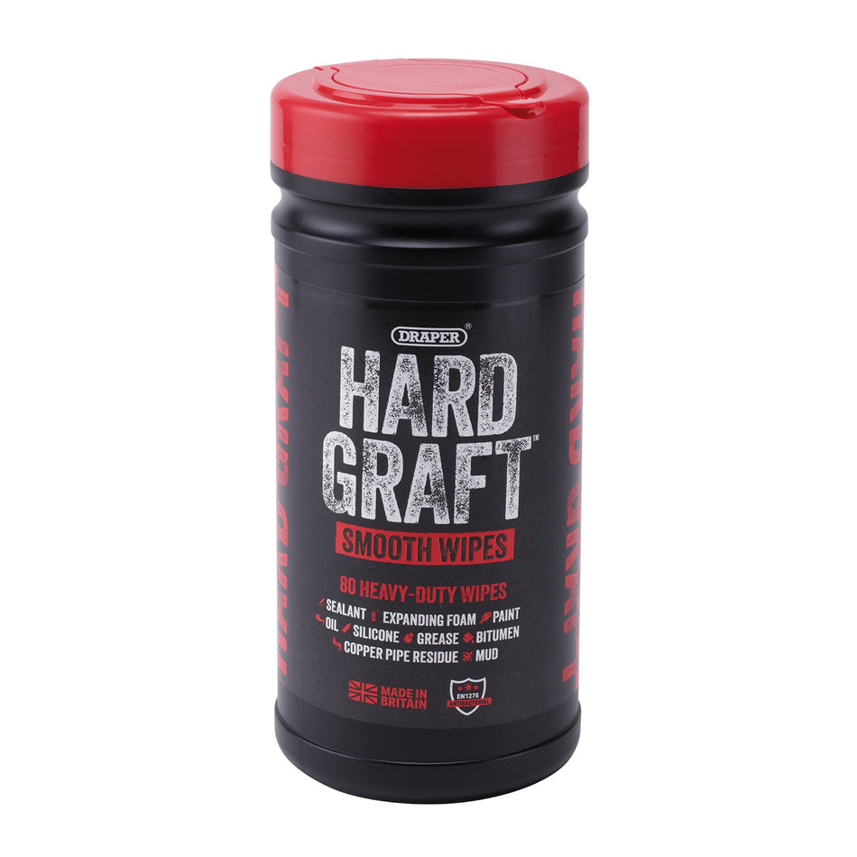 Draper-Hard-Graft-Multipurpose-Smooth-Wipes-(Tub-of-80)