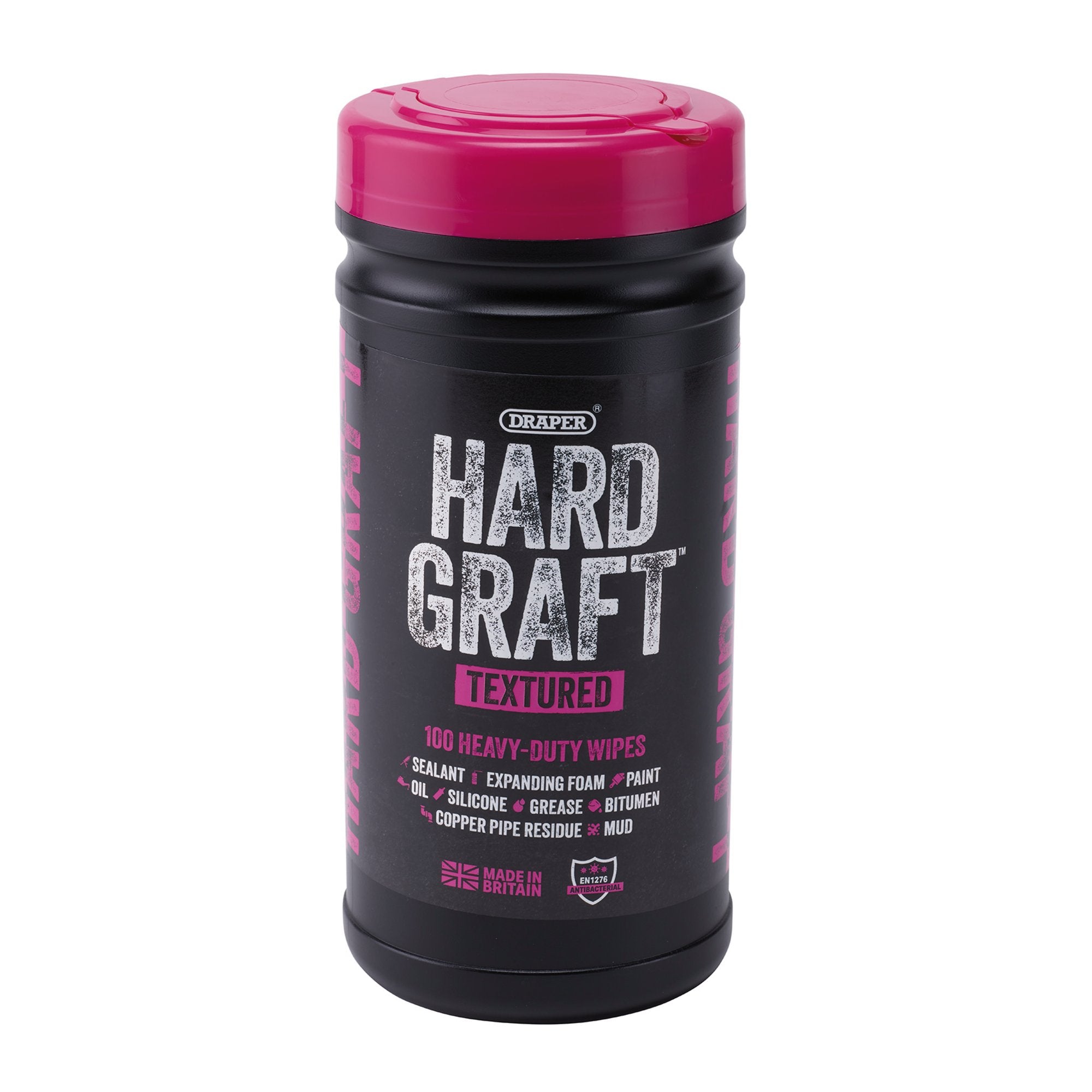 Draper-Hard-Graft-Multipurpose-Textured-Wipes-(Tub-of-100)
