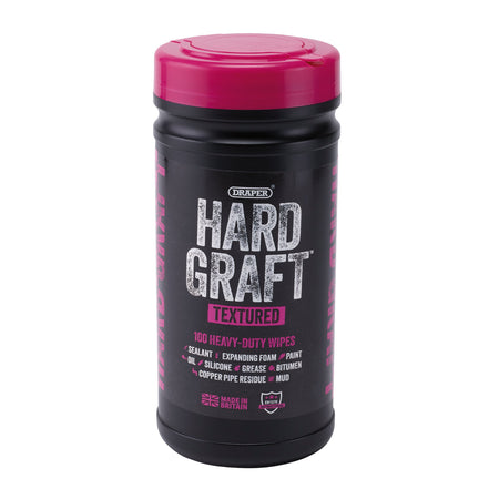Draper-Hard-Graft-Multipurpose-Textured-Wipes-(Tub-of-100)