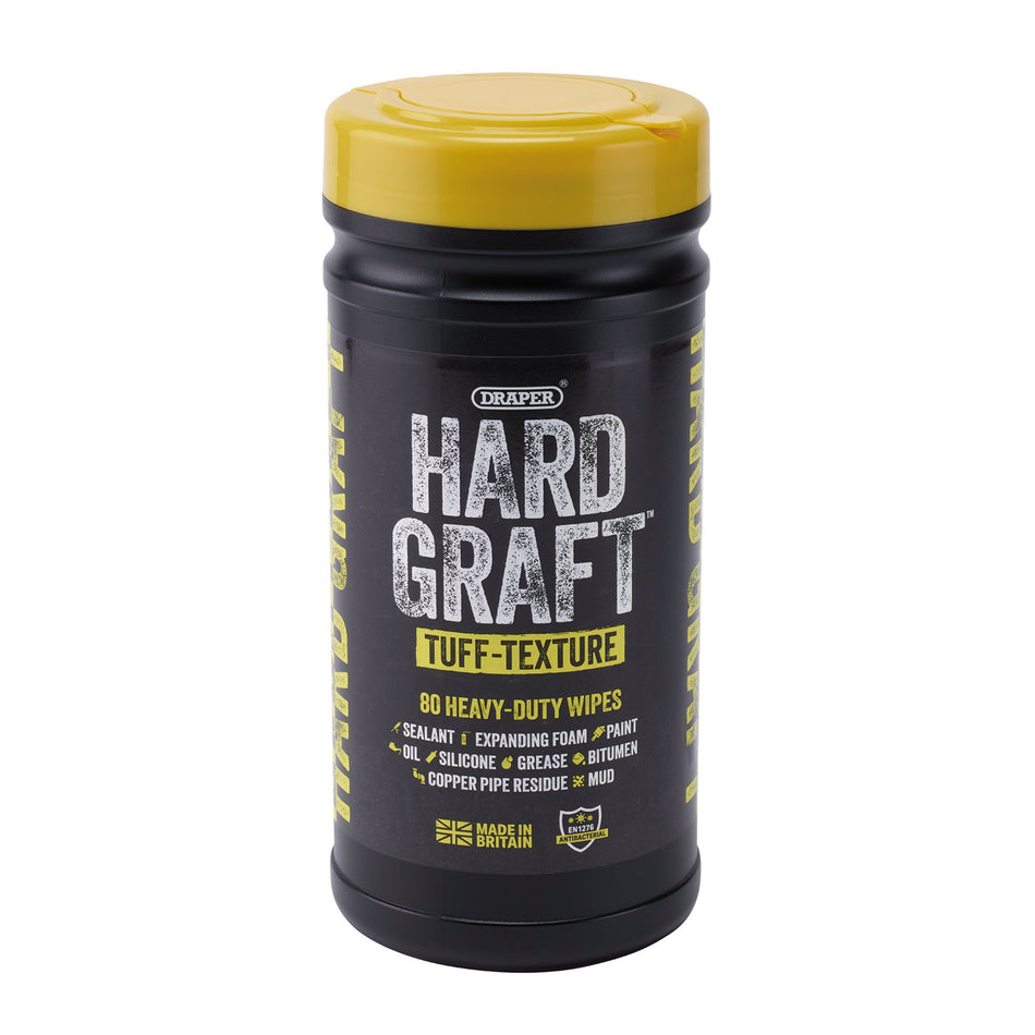 Draper-Hard-Graft-Multipurpose-Tuff-Texture-Wipes-(Tub-of-80)