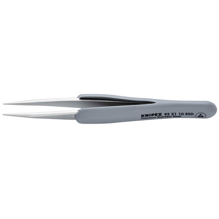 KNIPEX-92-21-10-ESD-Precision-Tweezers-with-rubber-handles-ESD,-123mm