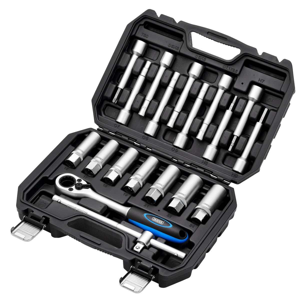 Shock-Absorber-Strut-Nut-Kit,-1/2"-Sq.-Dr.-(19-Piece)