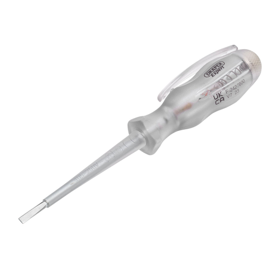 Draper-Expert-VDE-Mains-Tester-Screwdriver,-105-250V-AC,-140mm
