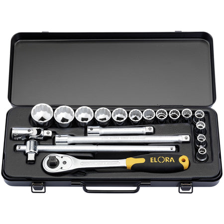 Metric-Socket-Set,-1/2"-Sq.-Dr.-(19-Piece)