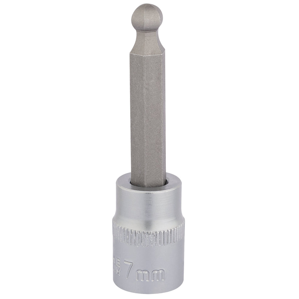 Ball-End-Hexagonal-Socket-Bits,-3/8"-Sq.-Dr.,-7mm