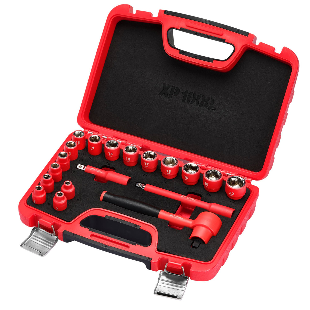 XP1000®-VDE-Metric-Socket-Set,-3/8"-Sq.-Dr.-(19-Piece)