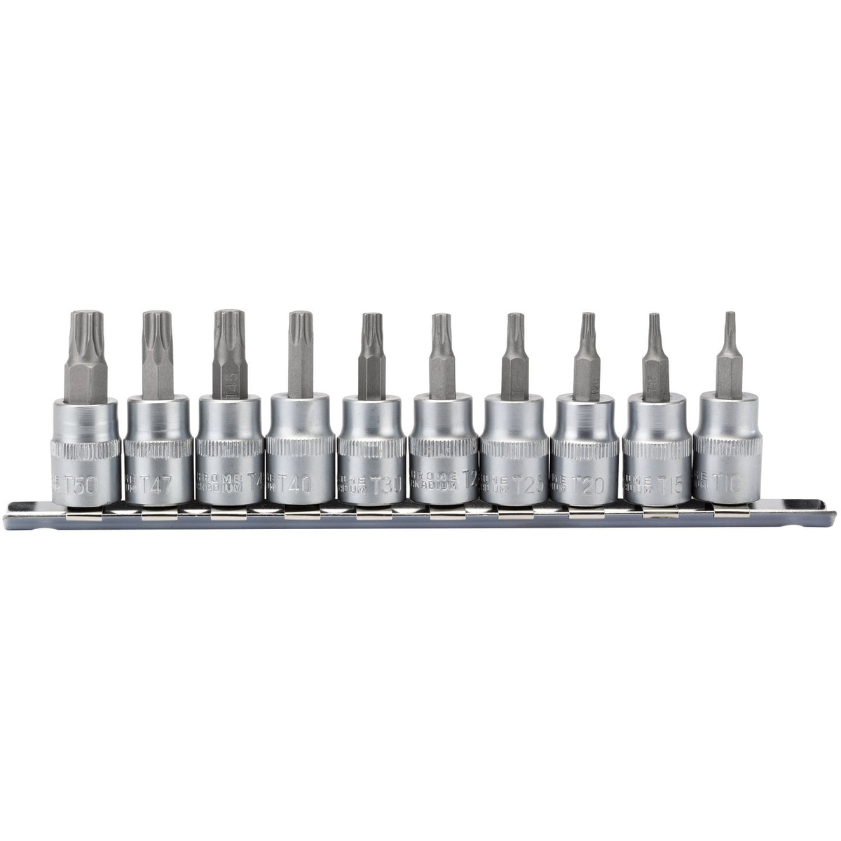 Draper-TX-STAR®-Plus-Socket-Bit-Set,-3/8"-Sq.-Dr.,-48mm-(10-Piece)