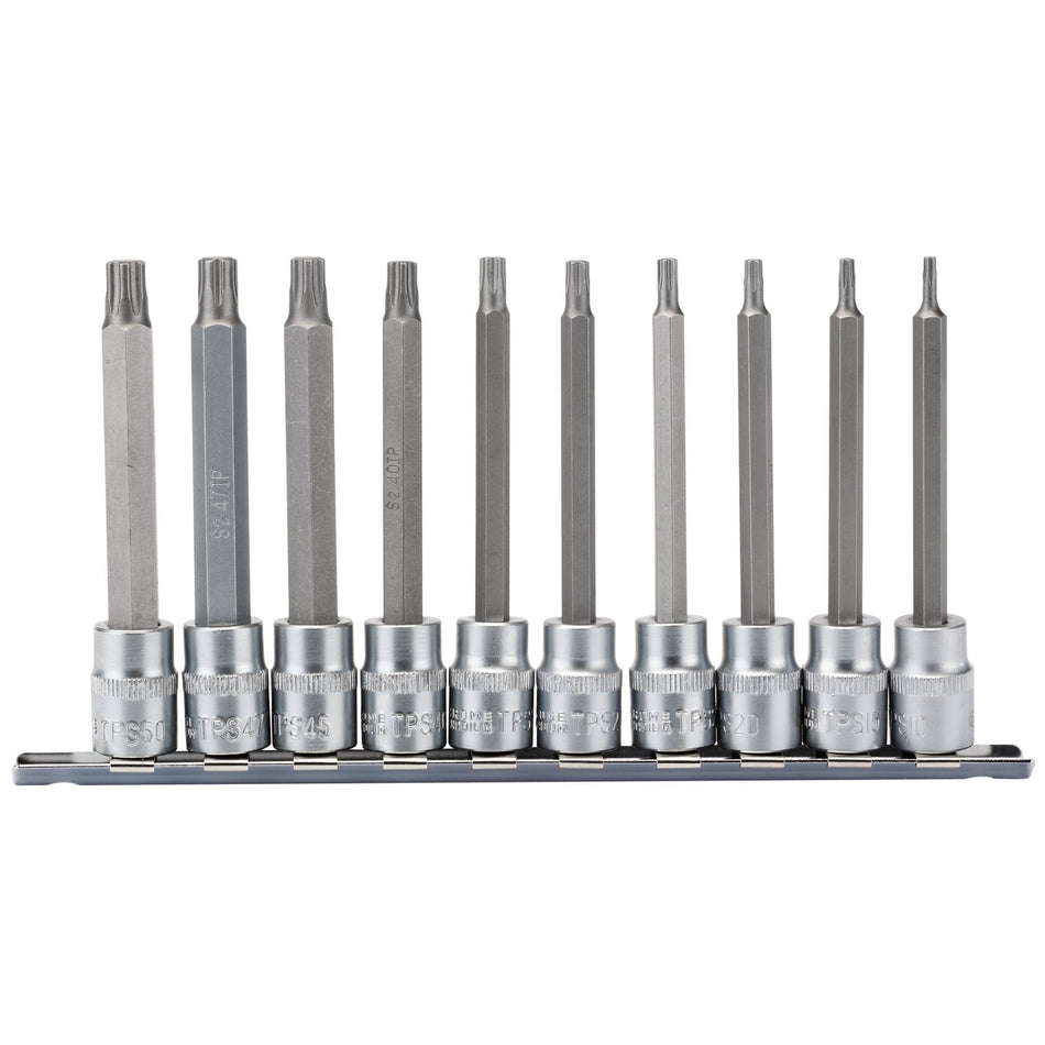 Draper-TX-STAR®-Plus-Socket-Bit-Set,-3/8"-Sq.-Dr.,-100mm-(10-Piece)