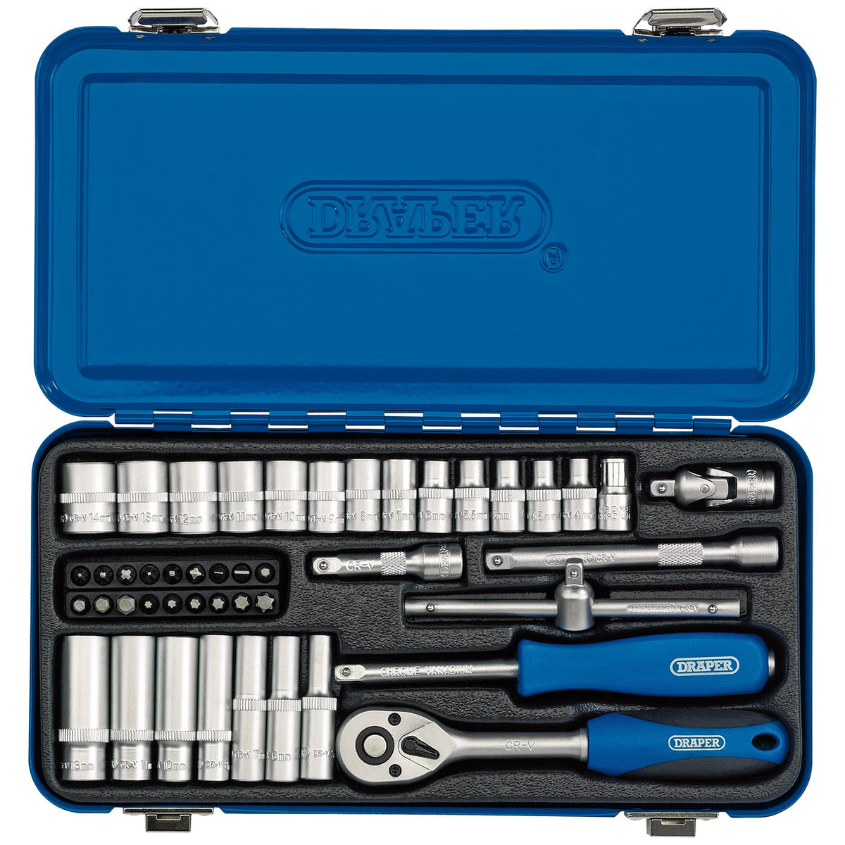 Metric-Socket-Set-in-Metal-Case,-1/4"-Sq.-Dr.-(45-Piece)