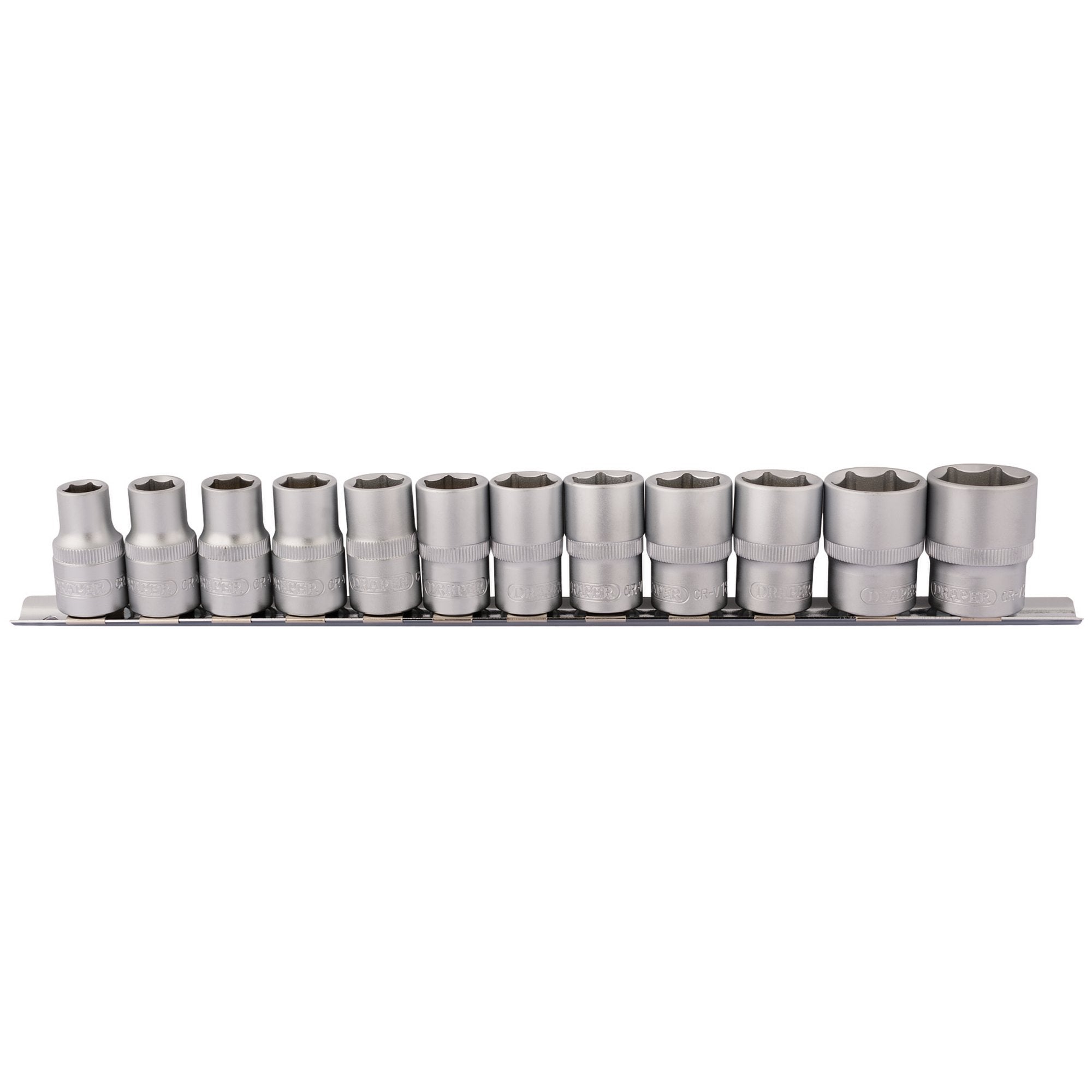 Socket-Set-on-Metal-Rail,-1/2"-Sq.-Dr.-(12-Piece)