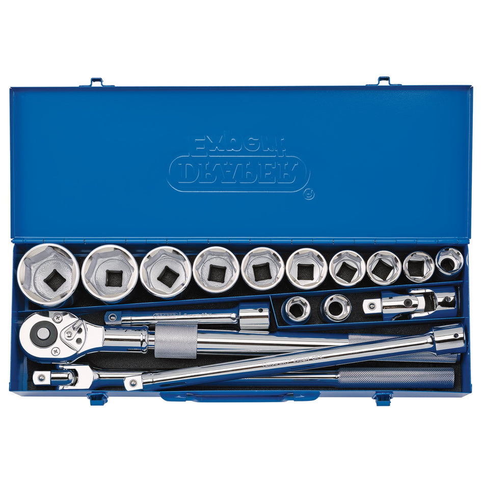 Draper-Expert-Metric-Socket-Set-in-Metal-Case,-3/4"-Sq.-Dr.-(17-Piece)