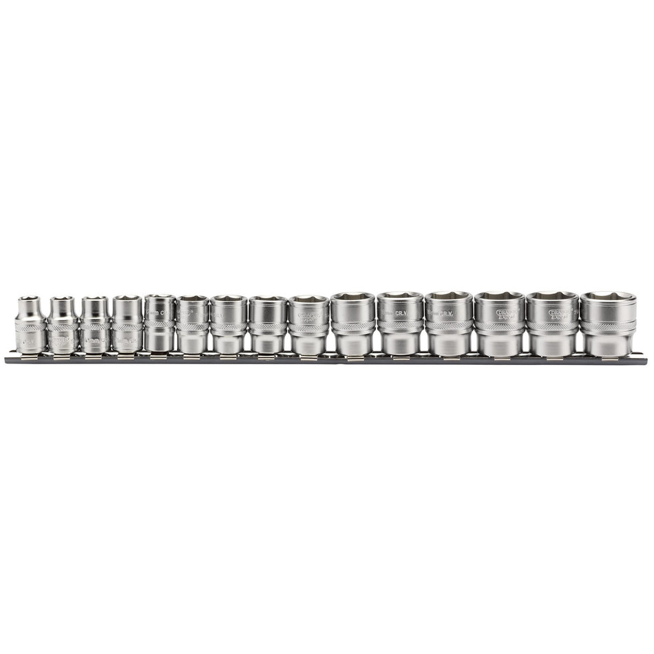 Draper-Expert-Metric-Socket-Set-on-a-Metal-Rail,-3/8"-Sq.-Dr.-(15-Piece)