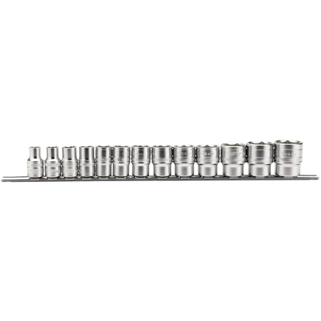 Imperial-Socket-on-a-Metal-Rail,-1/2"-Sq.-Dr.-(13-Piece)