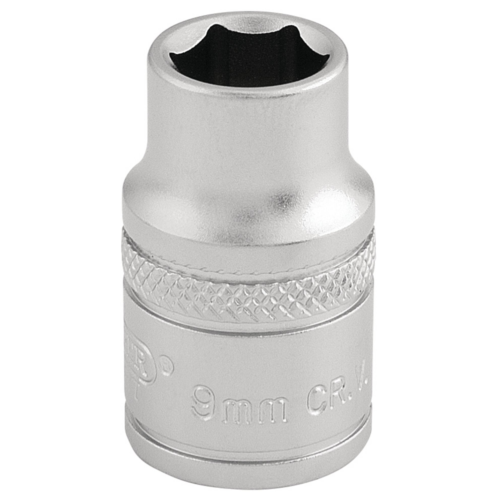 6-Point-Metric-Socket,-3/8"-Sq.-Dr.,-9mm