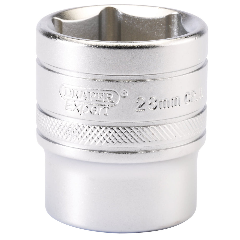 6-Point-Metric-Socket,-1/2"-Sq.-Dr.,-28mm