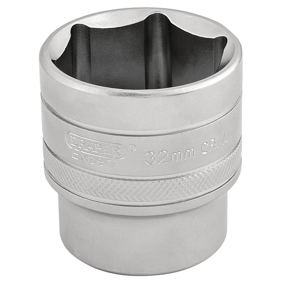 6-Point-Metric-Socket,-1/2"-Sq.-Dr.,-32mm