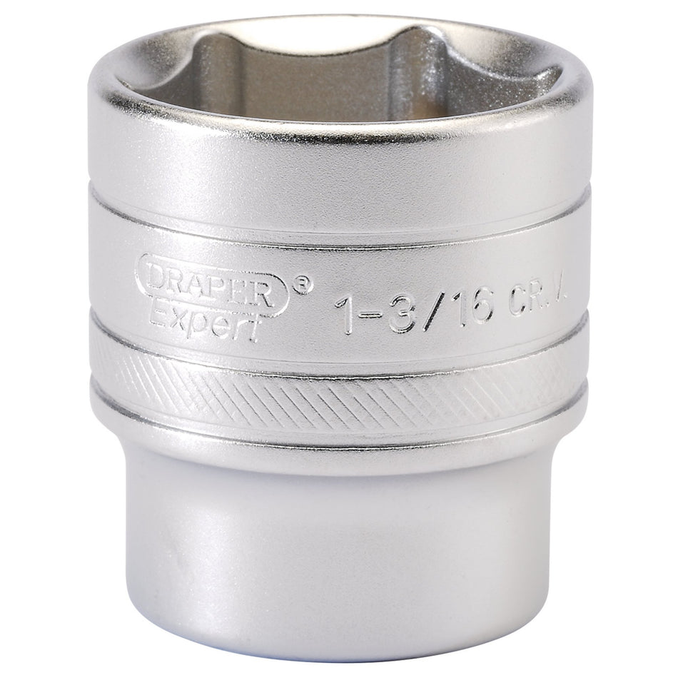 6-Point-Imperial-Socket,-1/2"-Sq.-Dr.,-1.3/16"