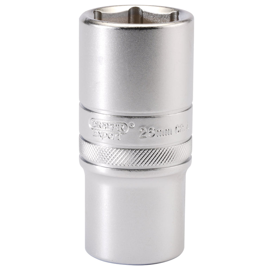 6-Point-Metric-Deep-Socket,-1/2"-Sq.-Dr.,-26mm