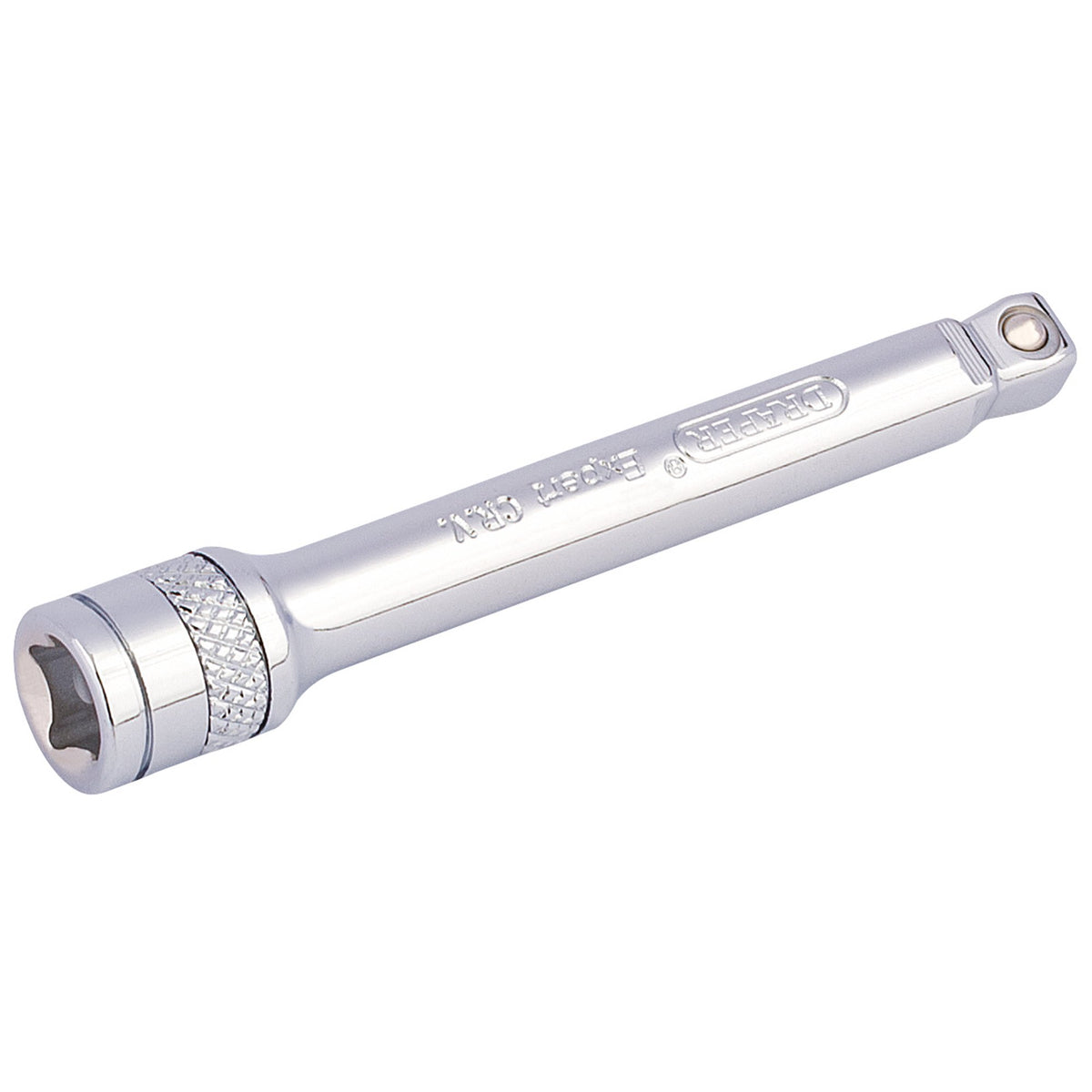 Draper-Expert-Wobble-Extension-Bar,-1/4"-Sq.-Dr.,-75mm,-Polished-Chrome